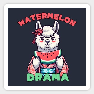 Watermelon llama Sticker